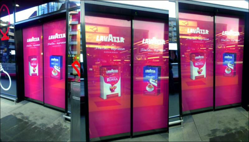 http://Printing and installation of LAVAZZA perforated foil campaign with Fantastico stores&nbsp;