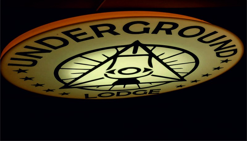 Glowing box, UNDERGRAUND disco logo&nbsp;