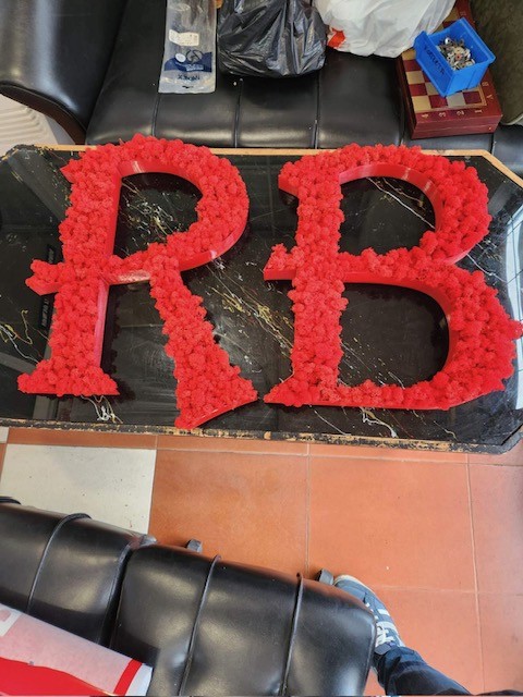 3D SCREEN SIGN WITH SCANDINAVIAN MOSS FOR RESPECT BUILD&nbsp;
